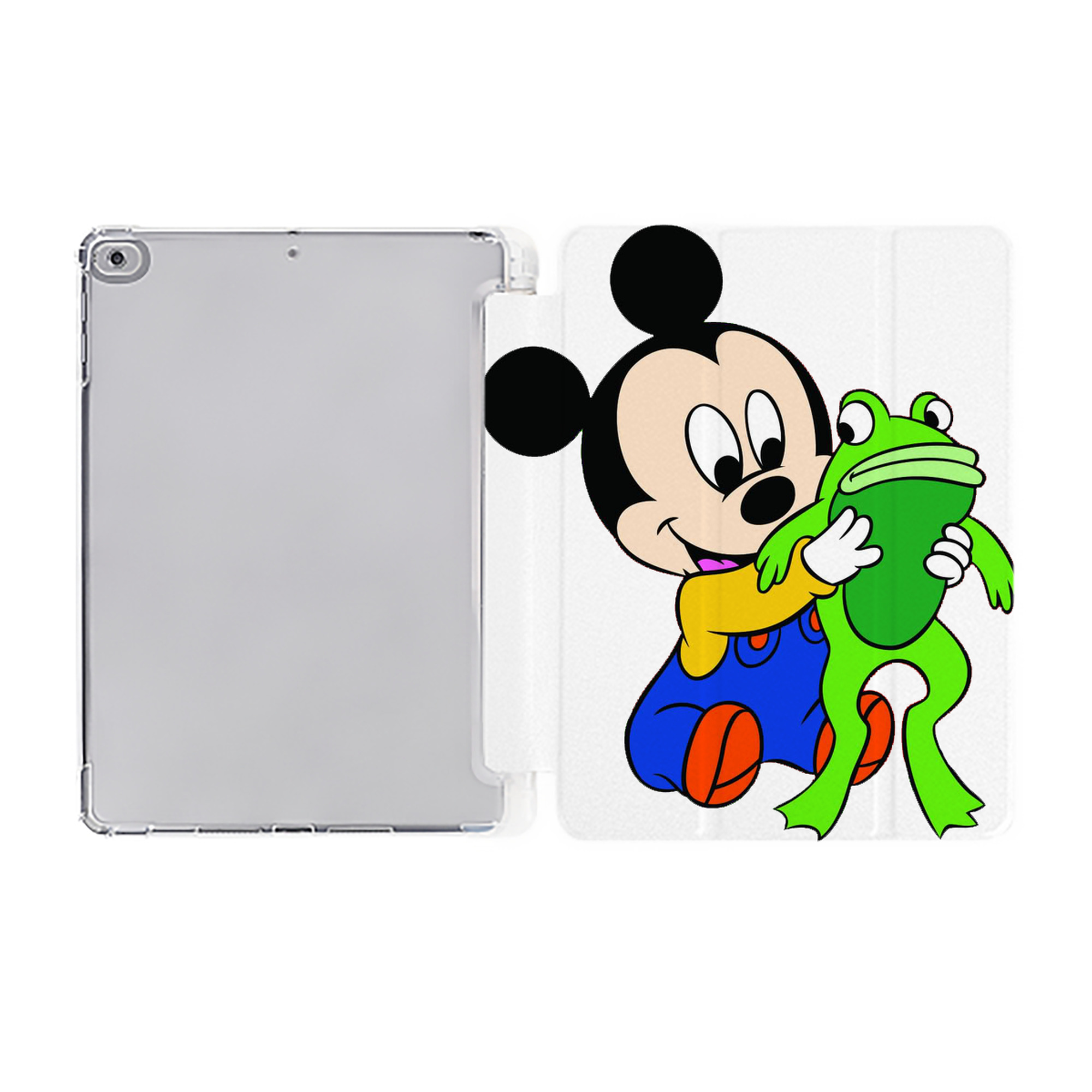 ミッキーマウス Mickey Mouse IPad ケース ペン収納付き 三つ折りスタンド PUレザー×シリコン 対応機種9.5/10.5/10.9インチ